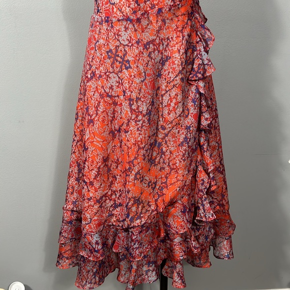 MM Couture by Miss Me Halter Strap Floral Wrap Dress with Ruffles Size Small - Picture 3 of 16